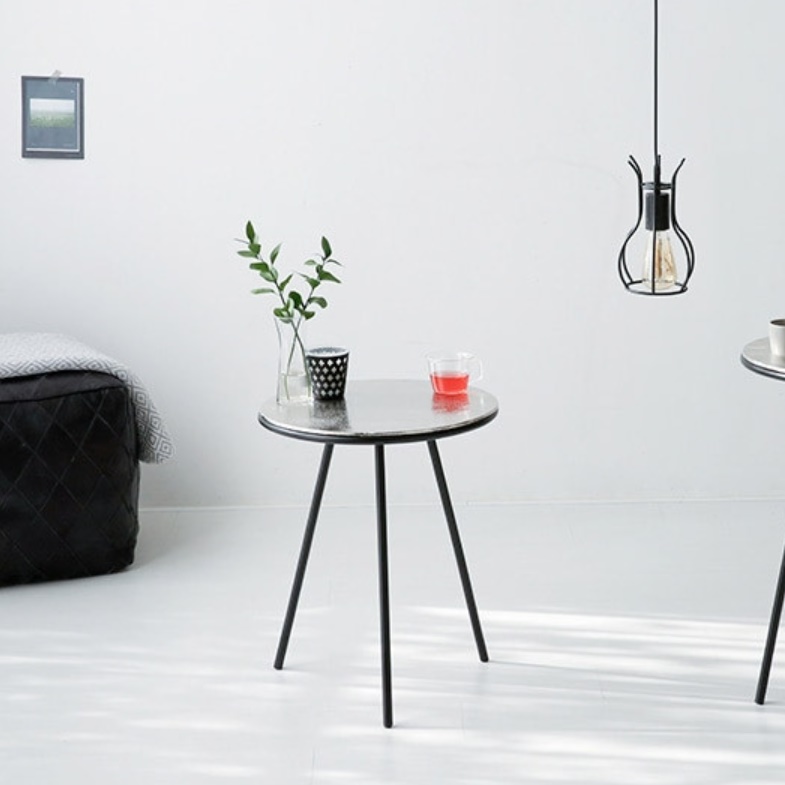 원형 테이블 높은 소파테이블 명품 디자이너 거실용 탁자 엔틱 2인용 티테이블 고급 티탁자