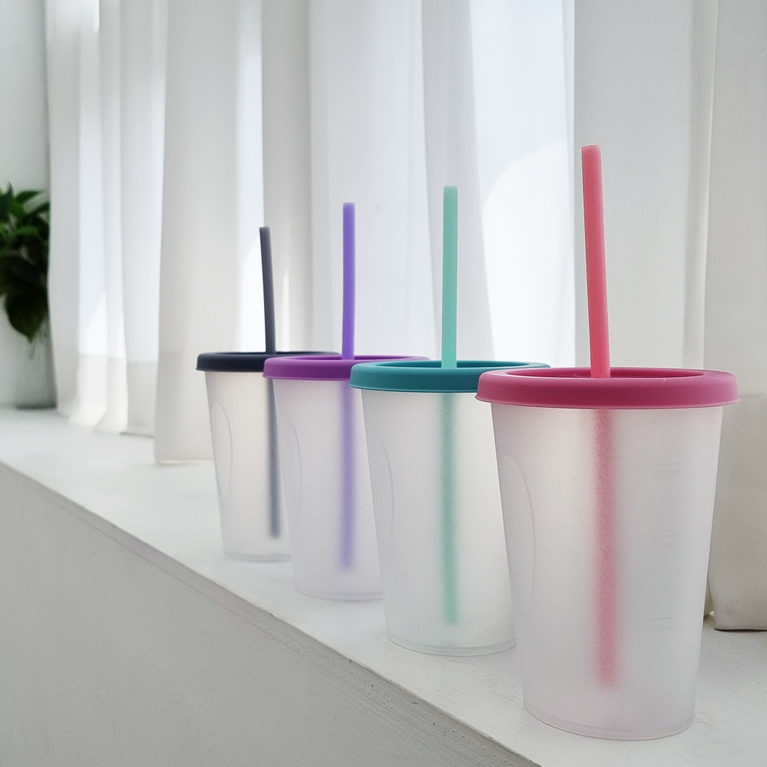 아가프라 심쿵빨대컵2P /400ml 환자 물컵,병원 요양원 빨대컵 실리콘 - 상세 이미지 5