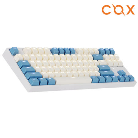 콕스 COX CK87 크림블루 게이트론 LED 게이밍 기계식 (황축)