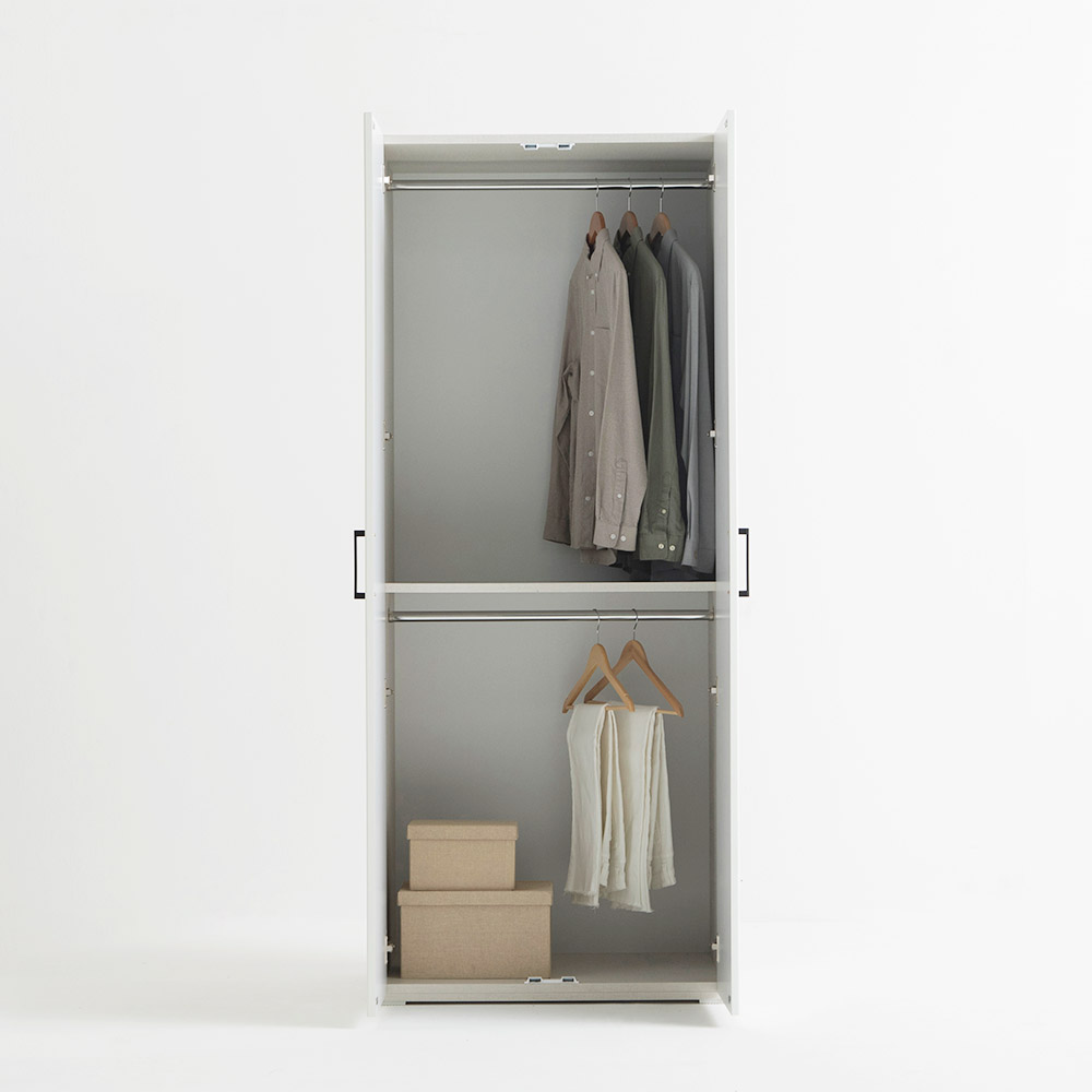 장인가구 커슨 행거형 싱글장 입본장 이불장 키큰장 800옷장 - 상세 이미지 4