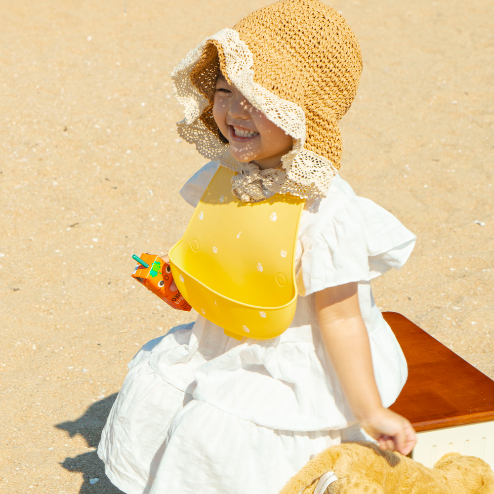 아가드 비비 실리콘 턱받이 아기 이유식 신생아 방수 턱받이