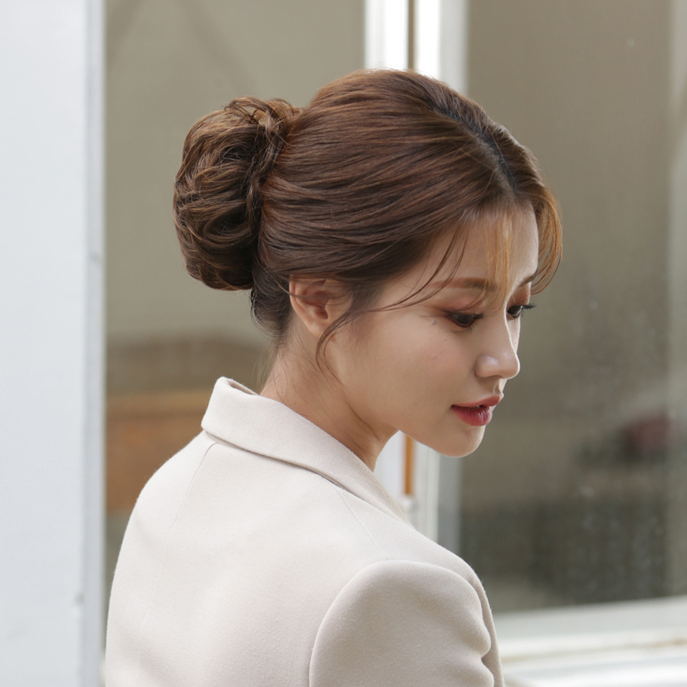 곱창가발 올림머리 업스타일 똥머리 가발 사이즈 소 - 상세 이미지 5
