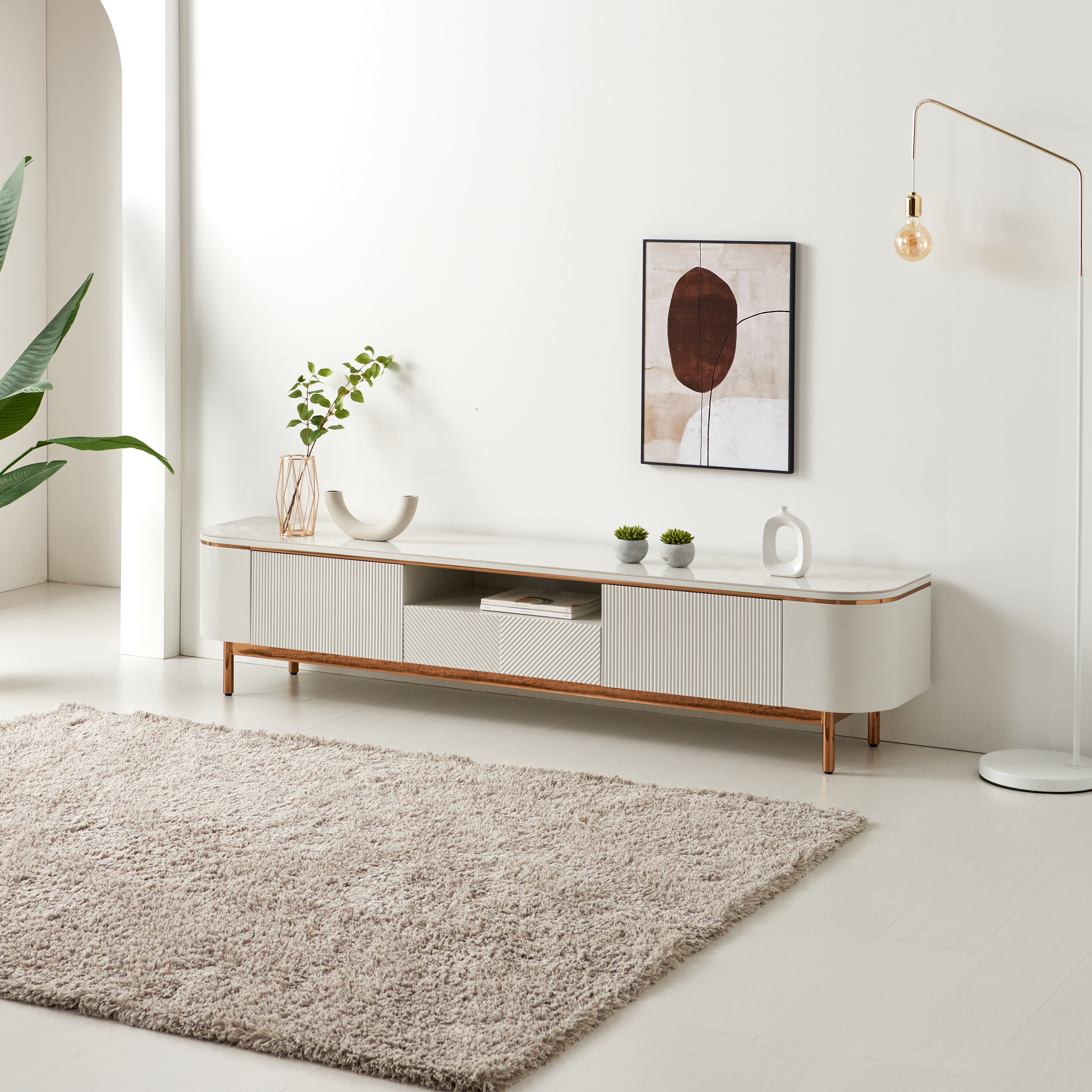 블레어 천연 통세라믹 거실장 대리석 TV 티비 다이