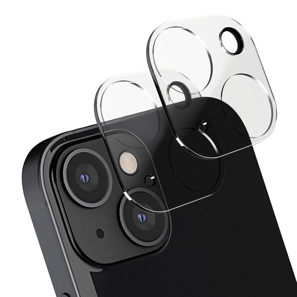 빛번짐방지 카메라 렌즈 프레임 강화유리 풀커버 필름 아이폰13 미니, 2매입