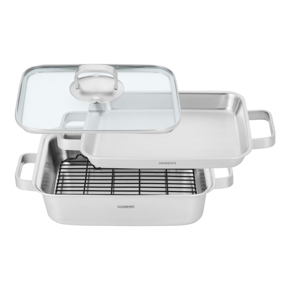 쿡에버 통3중 스텐 사각팬 24cm / 사각프라이팬 계란말이팬 그리들