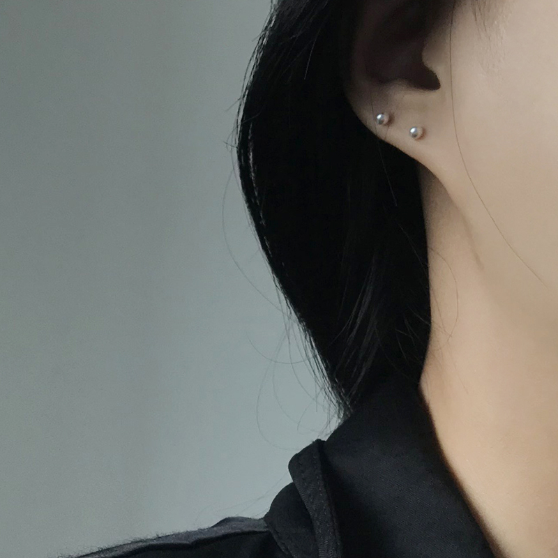 실버925 미니 스왈진주 귀걸이 초미니 이어링 - 메인 이미지