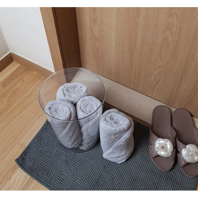스케치룸 투명 원형 케이스 오픈 휴지통 장난감 정리 화병 플라스틱 우산꽂이 - 상세 이미지 4