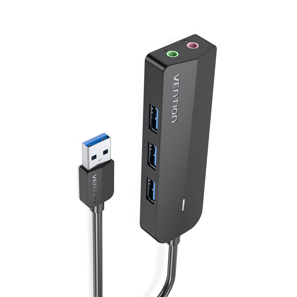 벤션 USB 사운드카드 USB3.0 멀티허브 0.15m, CHIBB - 상품 이미지