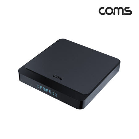 EL564 Coms 안드로이드 TV 박스 Android 10 HDMI UHD 4K 30Hz 쿼드코어 리모컨 TV 연결 유선 무선 네트워크