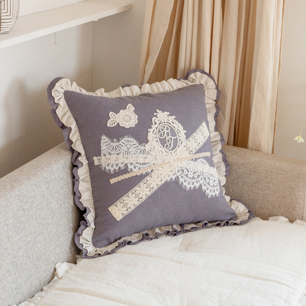 마벨로제 소피아 린넨 사각 침대 쿠션커버 쇼파 쿠션 40x40