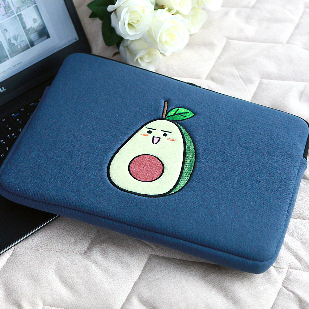 아보씨 노트북파우치 가방 맥북에어 LG그램 삼성 아보카도 캐릭터 33cm 35cm(13인치 14인치) - 상세 이미지 2