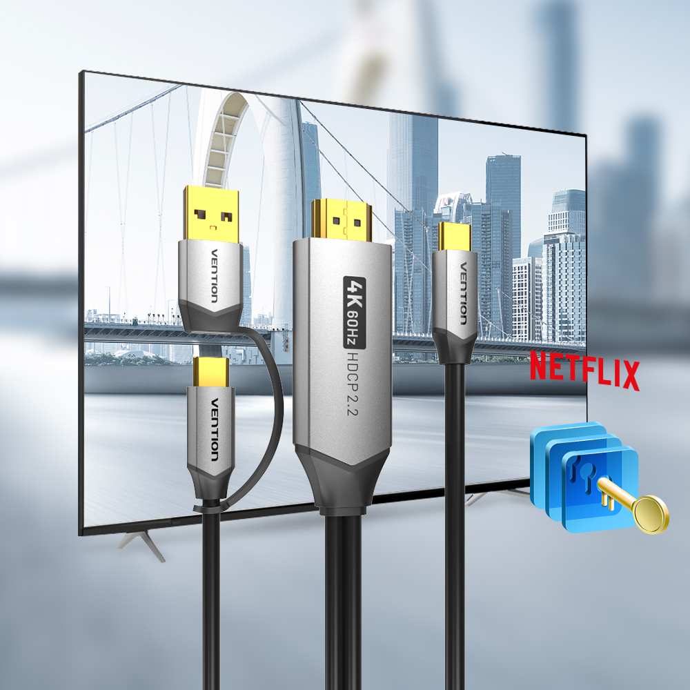 벤션 울트라V2 C타입 HDMI V2.0 미러링 비디오 케이블 CGX 2m, 1개 - 상세 이미지 4