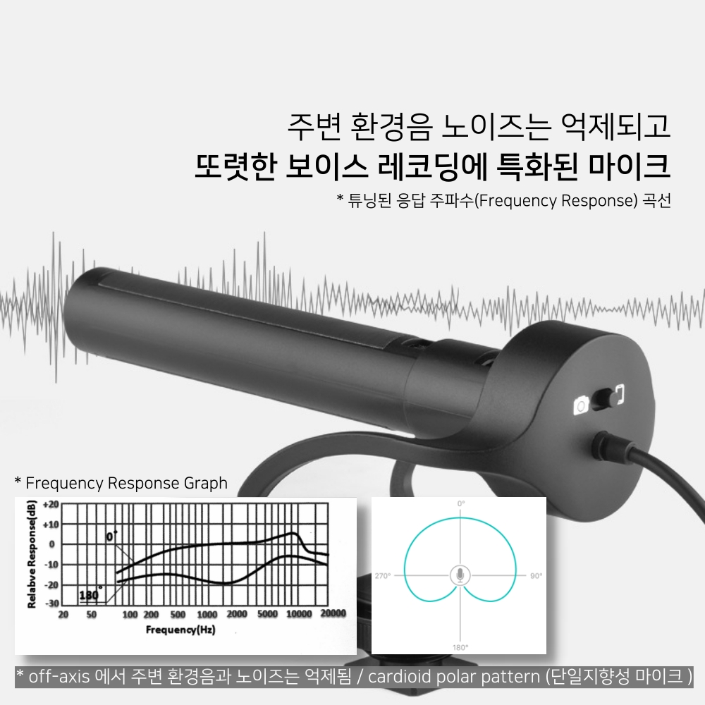 샷건 브이로그 마이크 - 유튜브 방송용 스마트폰 카메라 마이크 / 개인방송마이크 - 상세 이미지 3