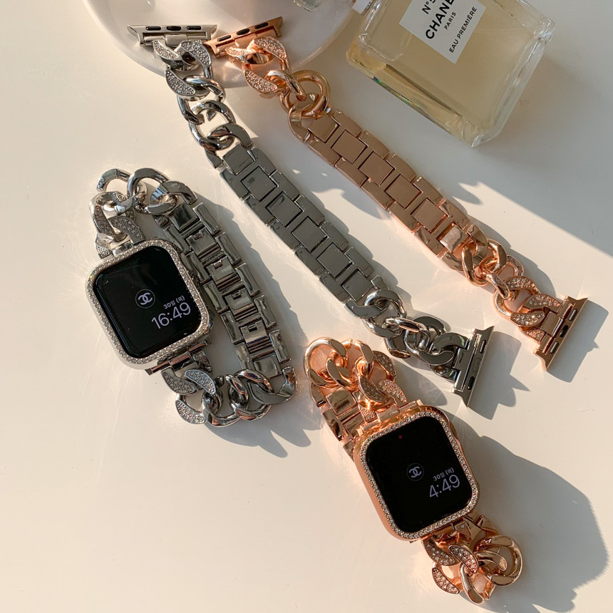 스마트워치 메탈 스트랩 베젤링 필름 워치 38mm 40mm 41mm 밴드 13종 모음 상세 이미지 100