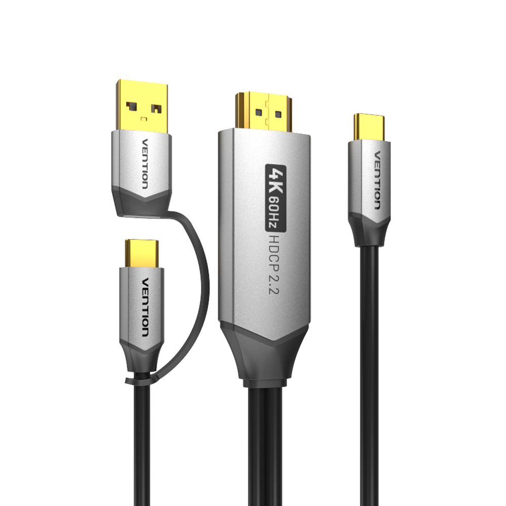 벤션 울트라V2 C타입 HDMI V2.0 미러링 비디오 케이블 CGX 1m, 1개 - 상품 이미지