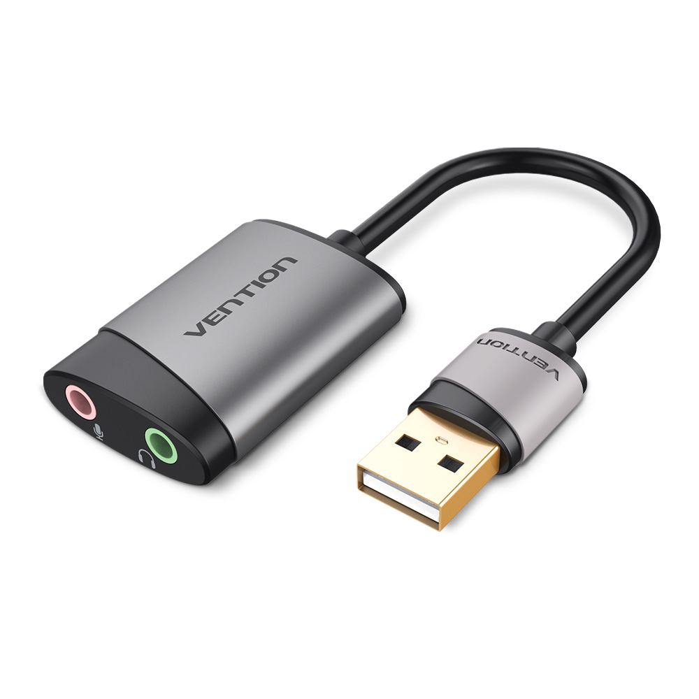 벤션 이어폰 마이크 분배기 타입 USB 외장형 사운드카드, CDKHB - 상품 이미지