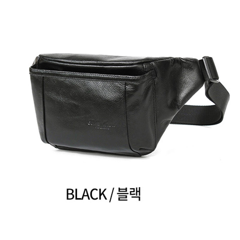 천연 가죽 남성 힙색 허리 지갑 파우치 벨트백 웨이스트백 폰백 핸드폰 가죽 전대 가방 - 상세 이미지 2