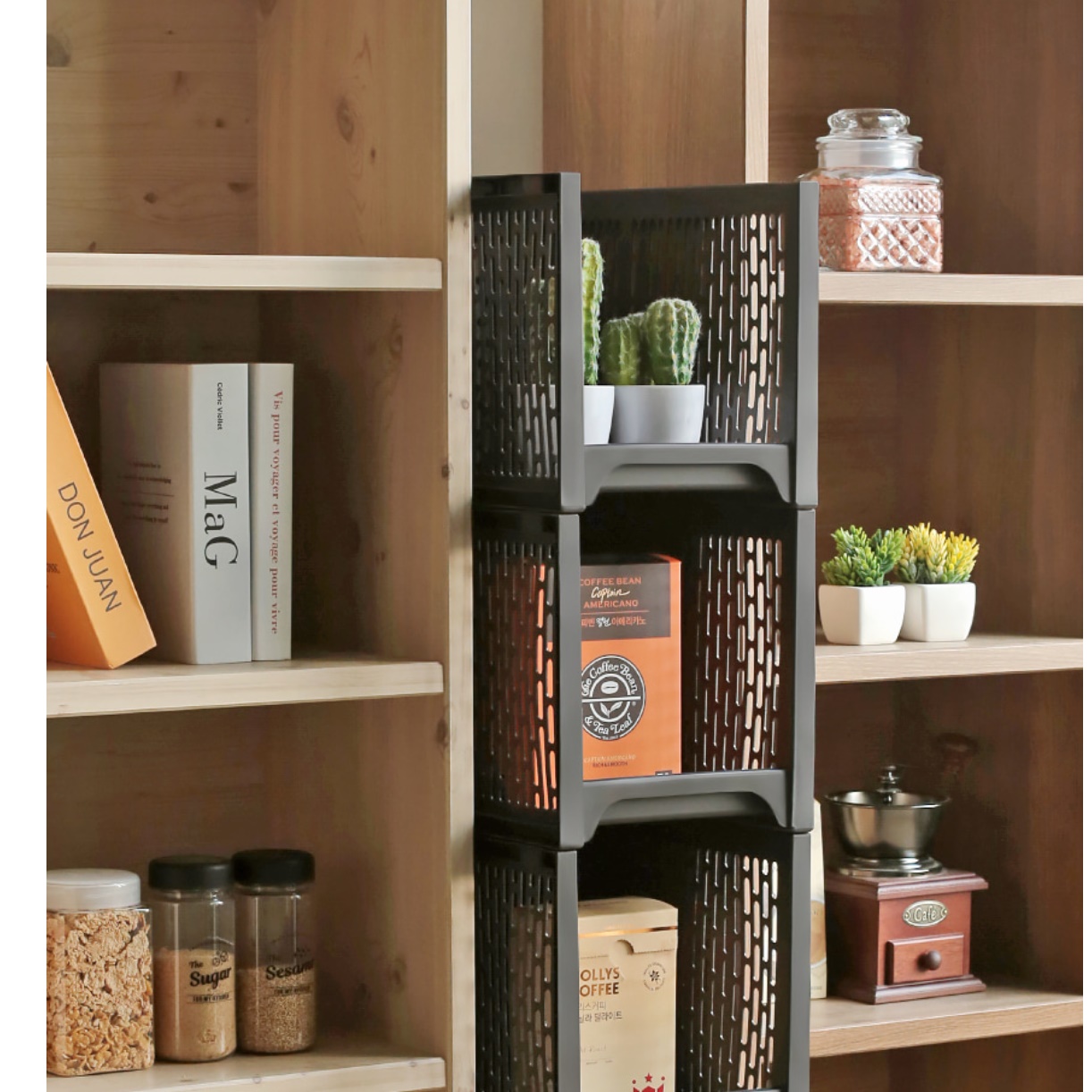 책수납장 침대틈새선반 더높은수납장 바구니수납장