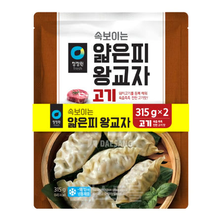 청정원 얇은피 왕교자 고기(315g X 2개) 630g