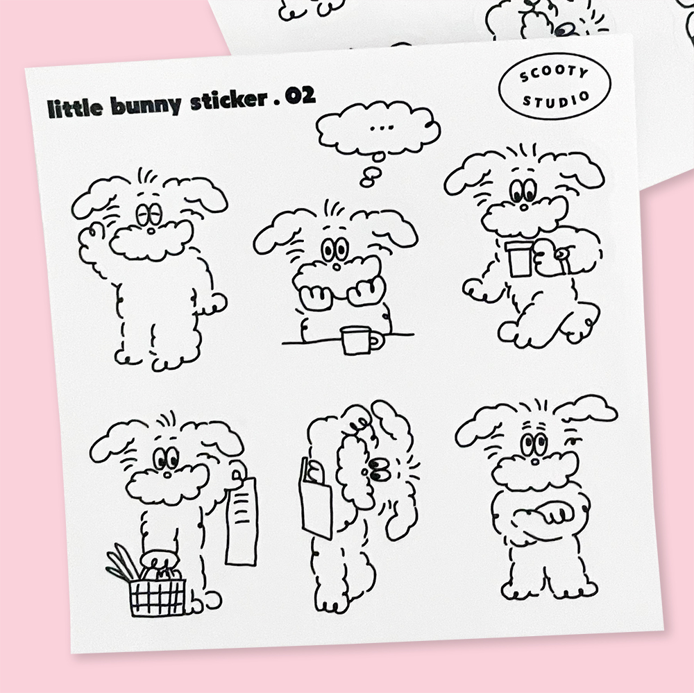 리틀 버니 스티커 02 제품 이미지