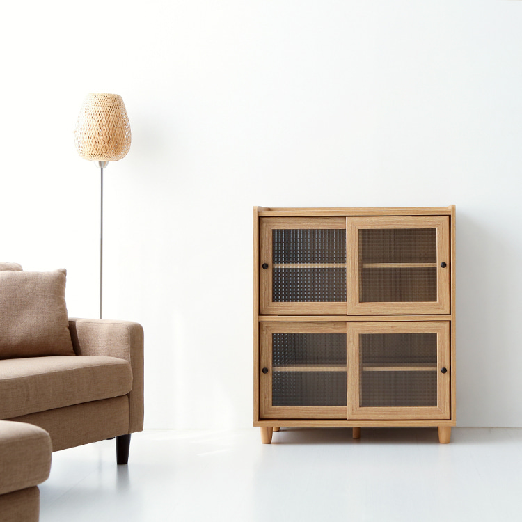 폴라보 수납장 좁은 4문 B형 810x400x970mm, 2단, 캄포어베니어 3085.6776 - 상세 이미지 2