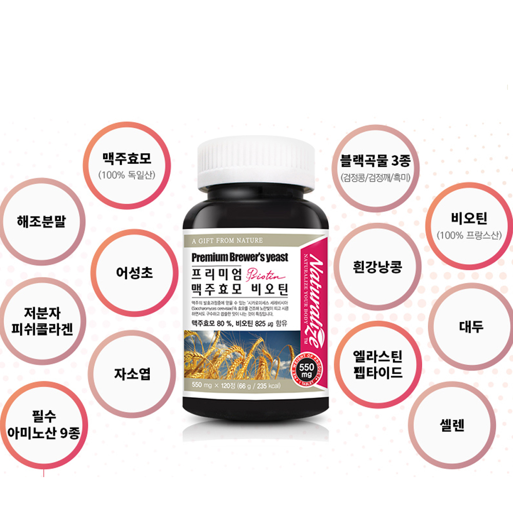 맥주효모 비오틴 약120일분 독일 여성 남성 효과 120정, 2개 이미지 7