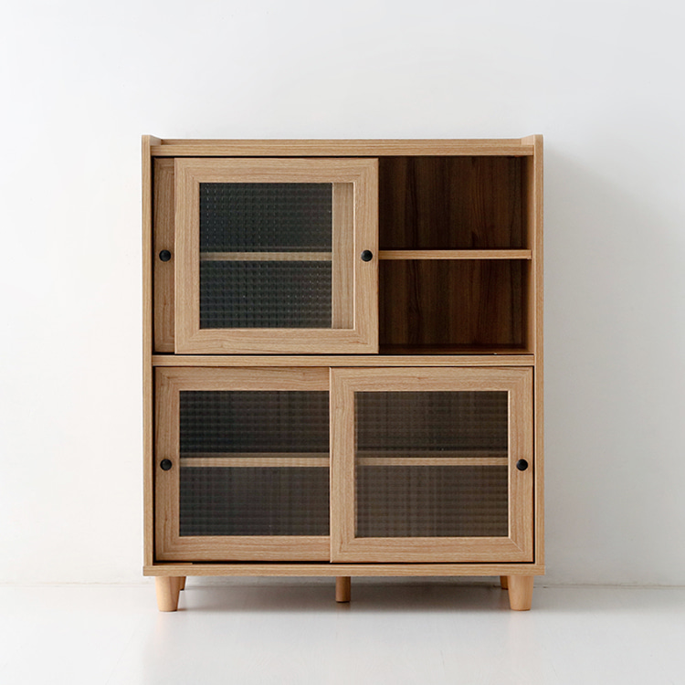 폴라보 수납장 좁은 4문 B형 810x400x970mm, 2단, 캄포어베니어 3085.6776 - 상세 이미지 5
