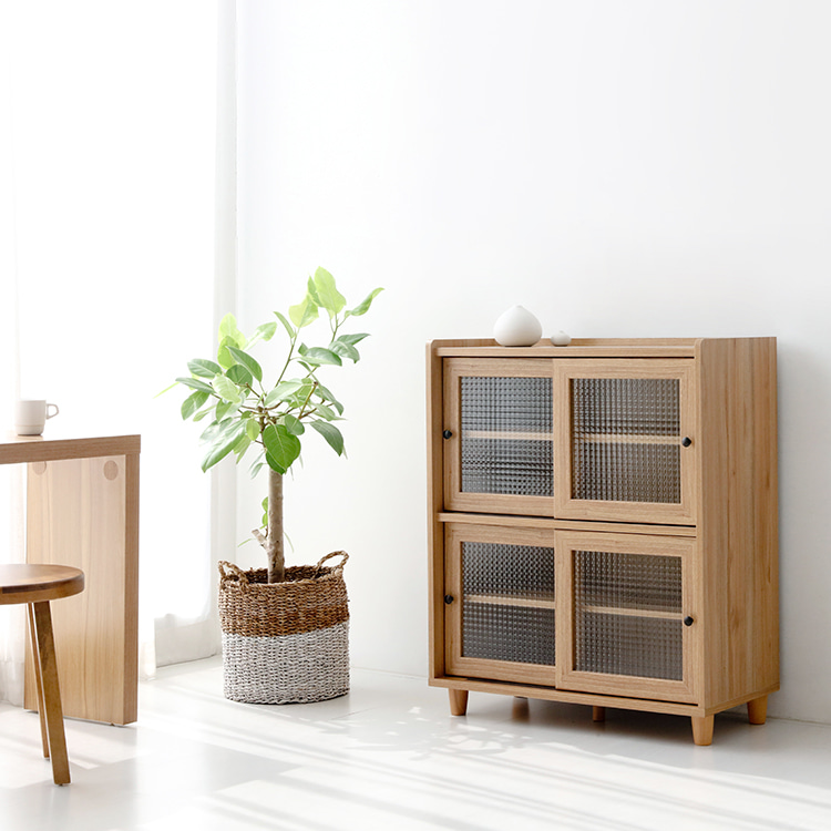폴라보 수납장 좁은 4문 B형 810x400x970mm, 2단, 캄포어베니어 3085.6776 - 상세 이미지 4
