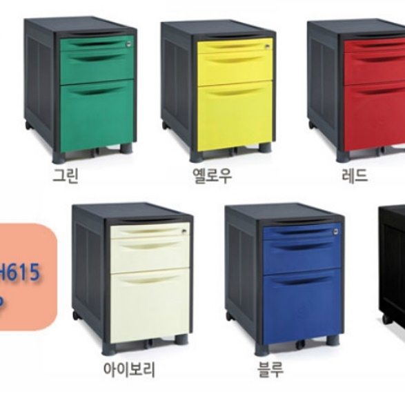 블랙 소형 낮은 이동서랍장 바퀴 달린 서랍장 3단 속깊은 사무실 철제 시스템 400 플라스틱 - 상세 이미지 4