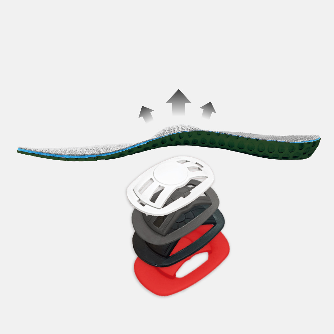 레드닥터 아치패드 기능성 깔창 아치 평발 요족 족저근막 자세 교정 오솔라이트 자동 발 마사지 깔창 2세트 - 상세 이미지 4