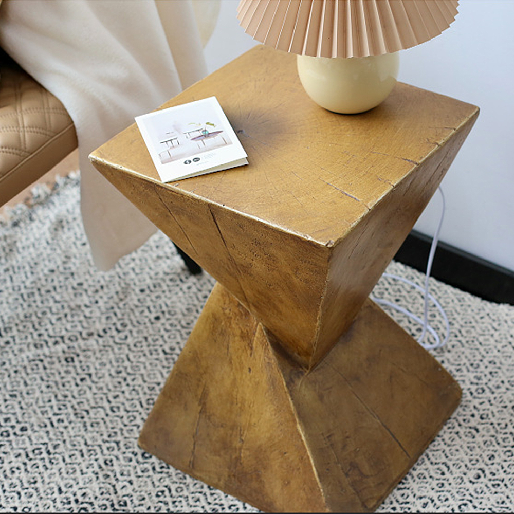 라슈에뜨 가구 자연을 담은 네이처 커피 티 테이블 거실 쇼파 사이드 사각협탁 카라멜브라운