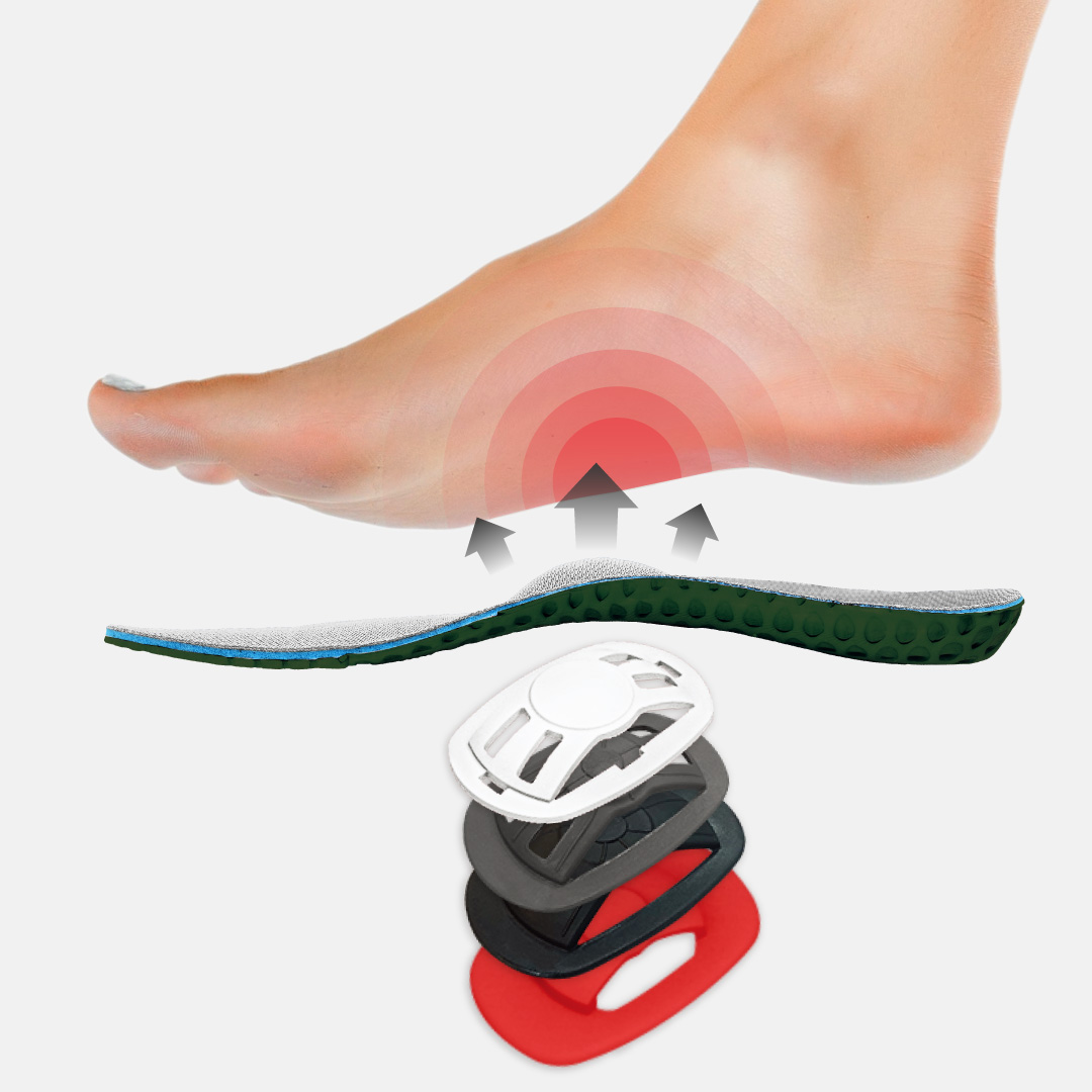 레드닥터 아치패드 기능성 깔창 아치 평발 요족 족저근막 자세 교정 오솔라이트 자동 발 마사지 깔창 2세트 - 상세 이미지 3