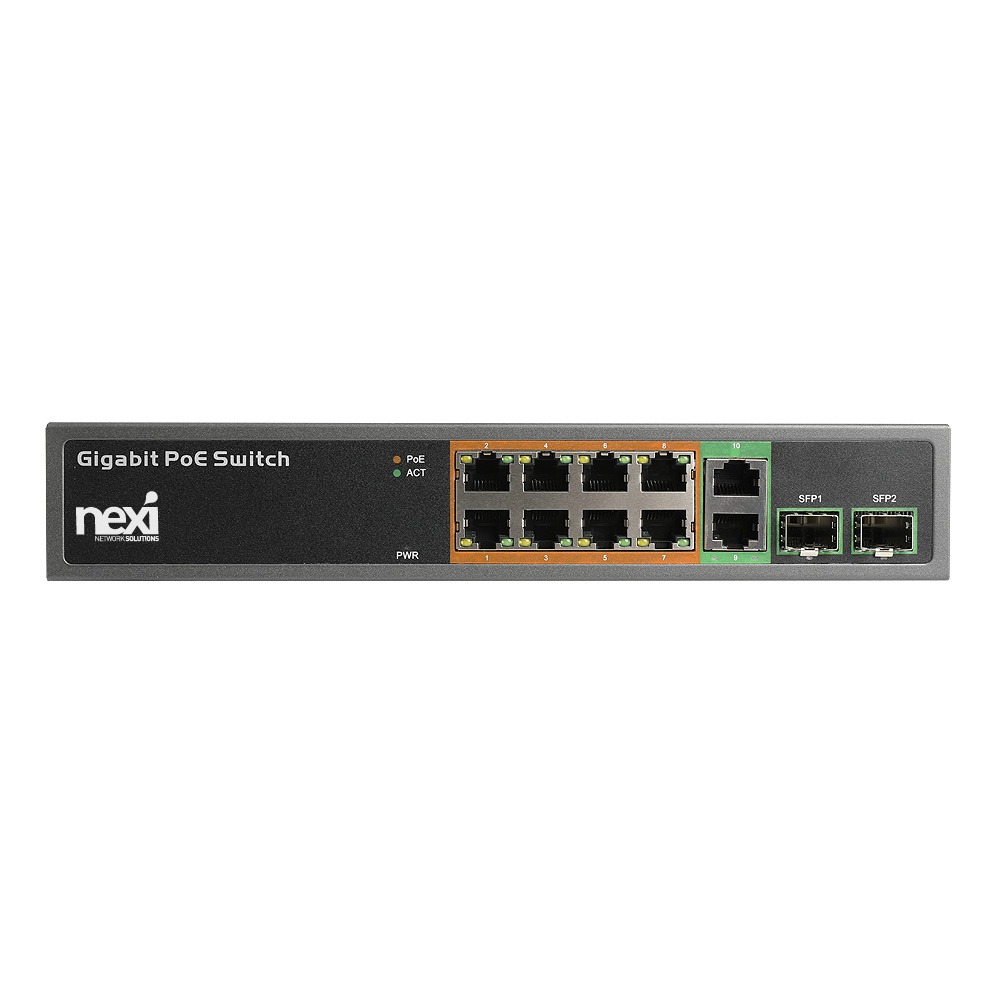 NX-POE1008G-V2 PoE 8+2+2SFP 100메가 스위칭허브150W - 상세 이미지 4
