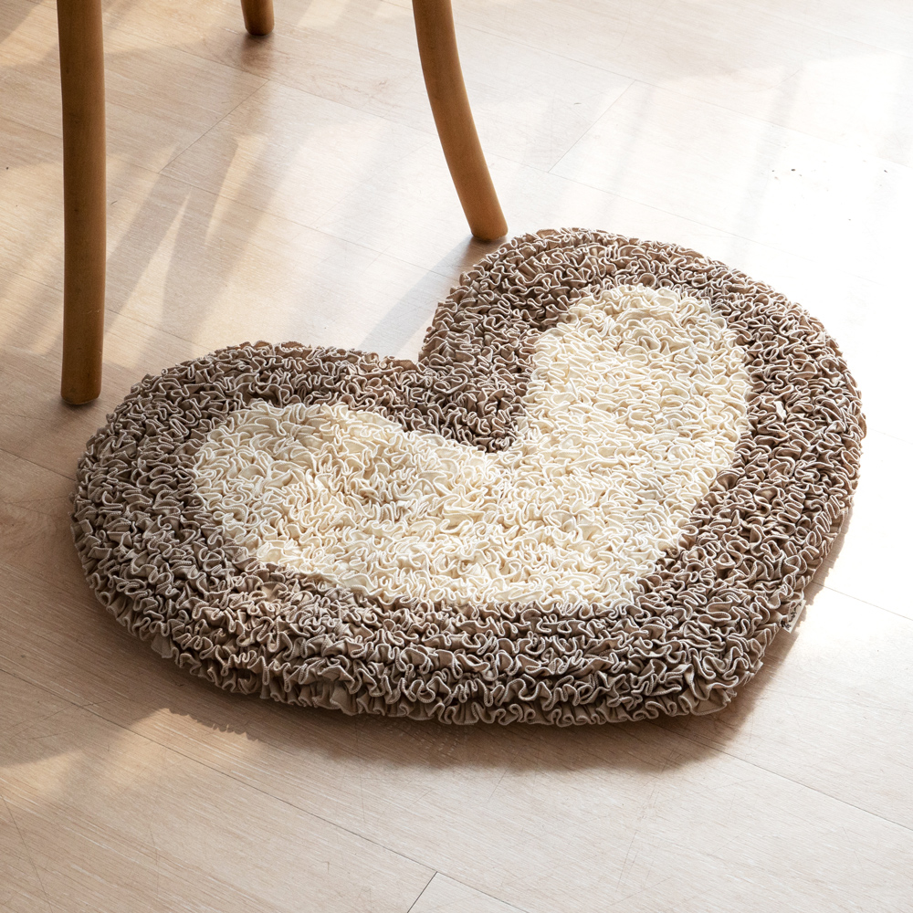 마벨로제 아만다 뽀글이 욕실 발매트 화장실 주방 발닦개 푹신한 면발매트 하트