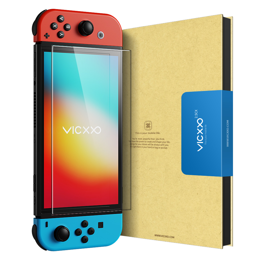 빅쏘 2.5CX 닌텐도 스위치 OLED 강화유리 필름 2매