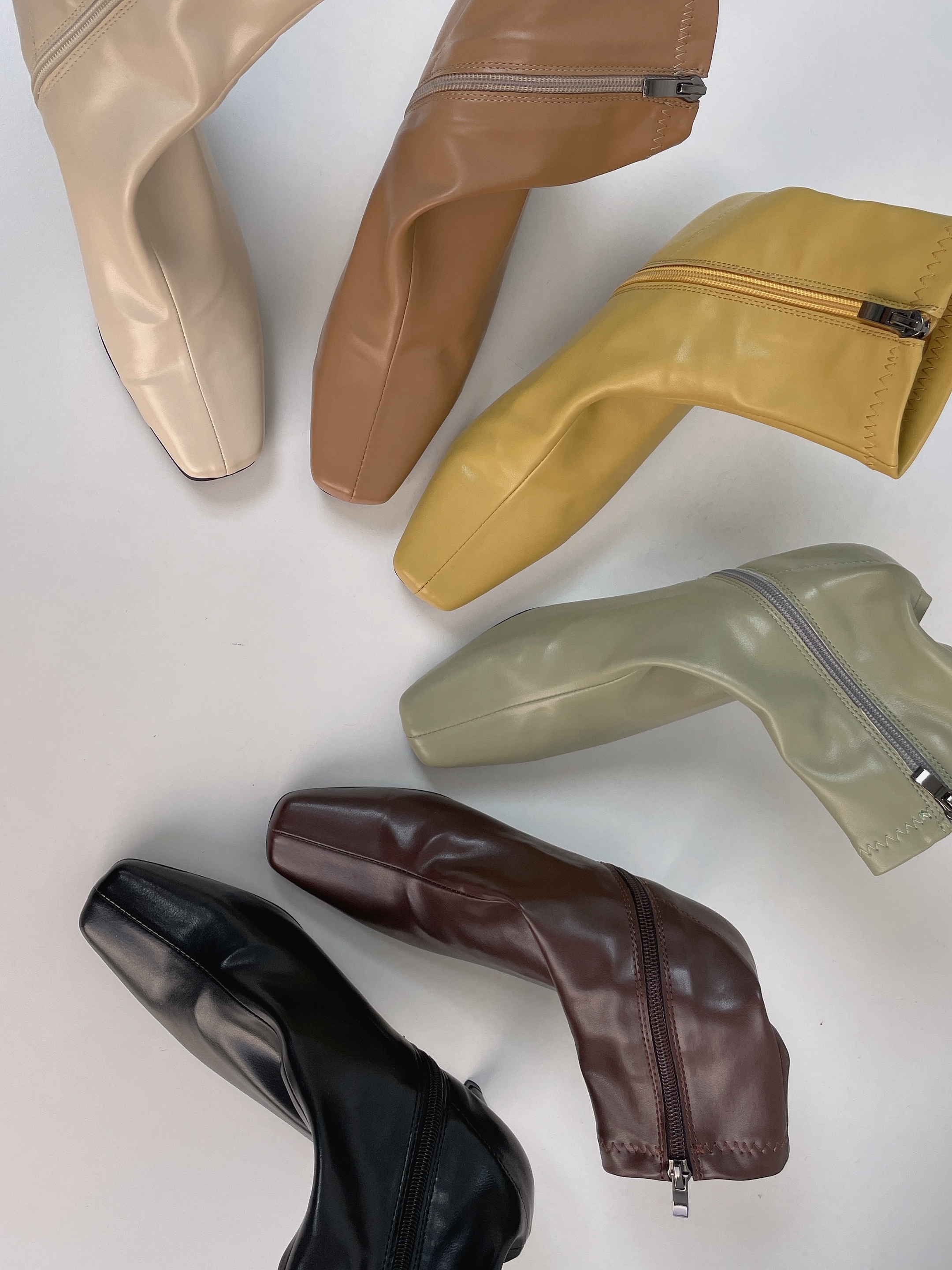 6color 슬림 스판 삭스 앵클 부츠 미들힐 7cm 상세 이미지 44