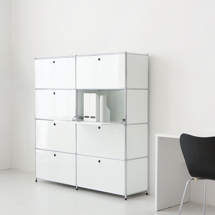 심플리 4x2 수납장 8문 BC102 1520mmx400mmx1580mm, 4단, 화이트 2185.9325 이미지 6