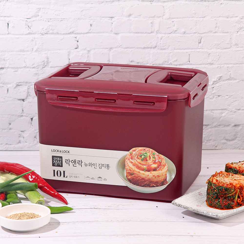 락앤락 스텐 김치통 3.8L 외 뉴와인 발효숙성용기 숨쉬는김치통 비스프리모듈러 - 상세 이미지 2