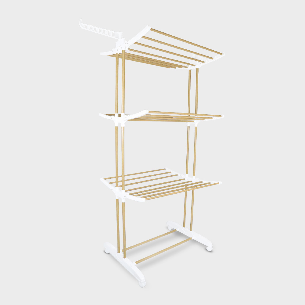 코드리빙 튼튼한 원목 수건 이불 대형 빨래건조대