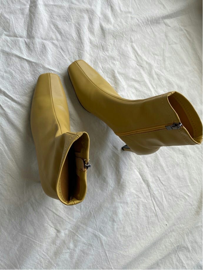 6color 슬림 스판 삭스 앵클 부츠 미들힐 7cm 상세 이미지 22