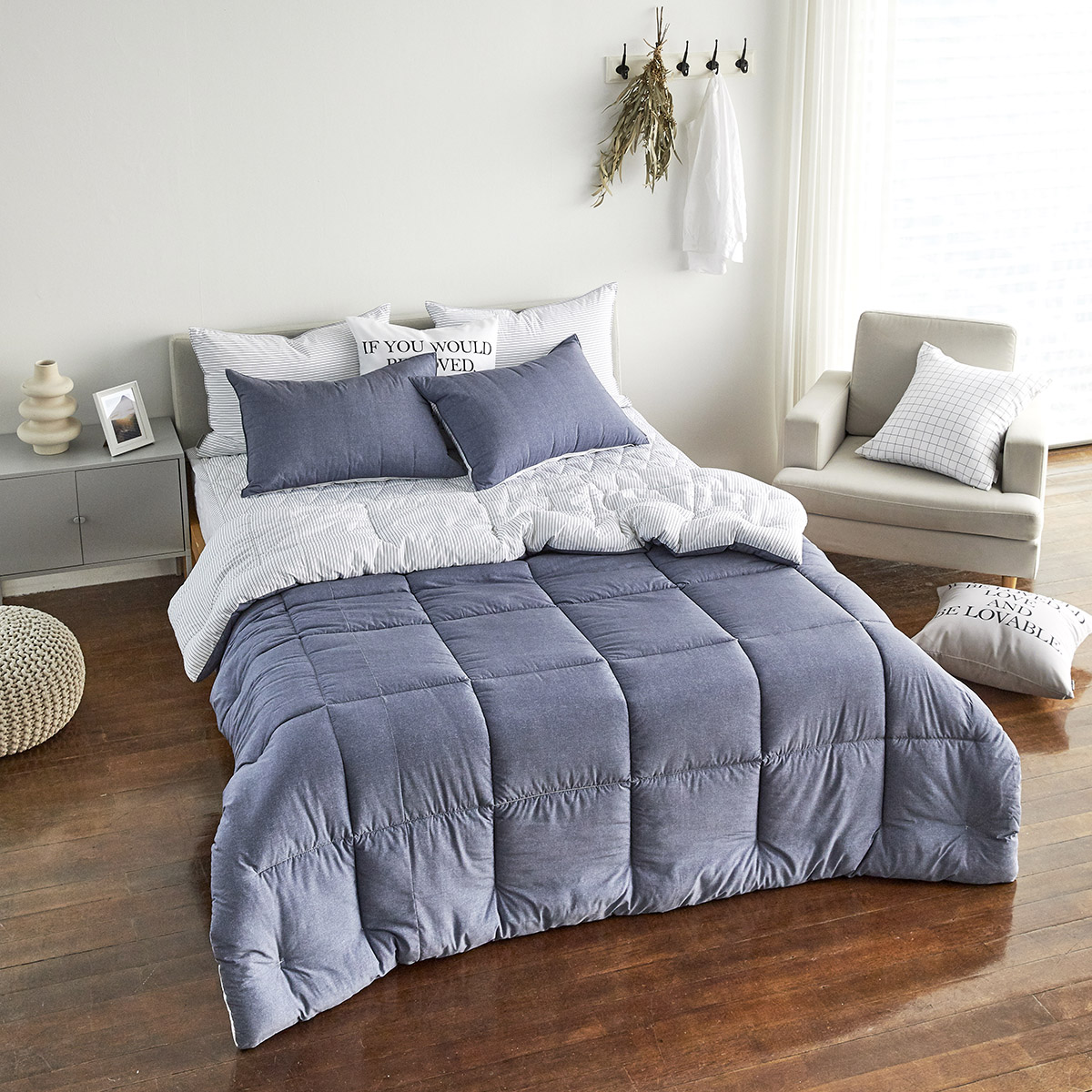 모달이불 알러지케어 기숙사 먼지없는 차렵 이불 세트 SS