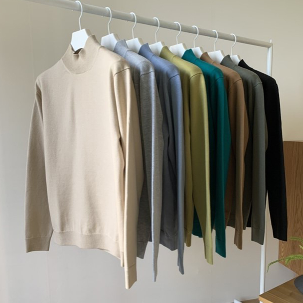 남자목폴라 남자반폴라니트 터틀넥 LAINE 반목니트