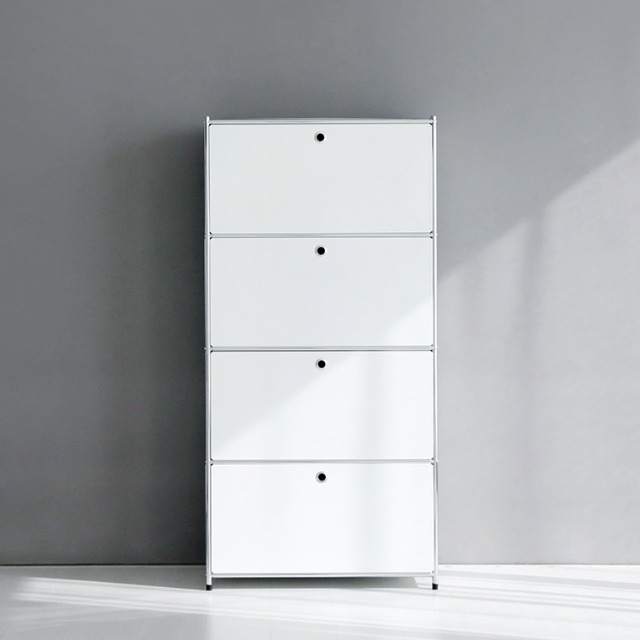 모듈가구 심플리 4단 수납장 BC100 77x40x158, 4단, 화이트 4084.2745