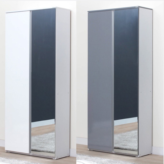 전면 전신거울 양문형 인테리어수납장 800 여닫이수납장 수납정리장 시스템수납장 간이 도어장 - 상품 이미지