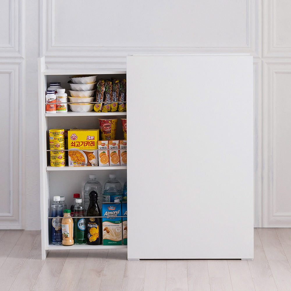 랩소디 핸들리스 슬라이딩 틈새 수납장 300 좌측형