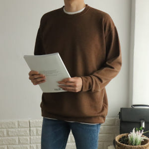 스트릿 피그먼트 오버핏 빅사이즈 스판 나그랑 무지 기모 라운드 와플니트맨... 착용 후기 | 사이즈/핏 총정리 - 상품 이미지 1