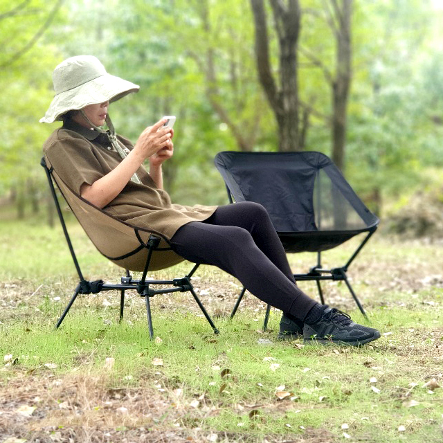 KOOLMAN 쿨맨 캠핑 의자 백패킹 스퀘어 경량 체어 접이식 숏, 올리브그린, 1개