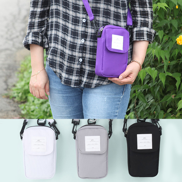 미니 핸드폰가방 학생 초등 천미니크로스백 화이트 FA824