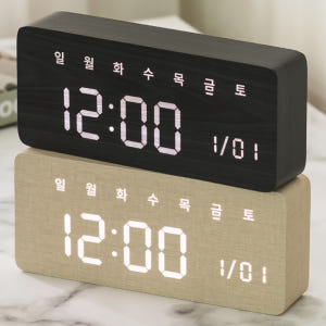 플라이토 우드 데이즈 LED 탁상시계 전자 알람 디지털 무소음 날짜 요일... 솔직 후기 | 실제 배치 사진 포함 - 상품 이미지 1