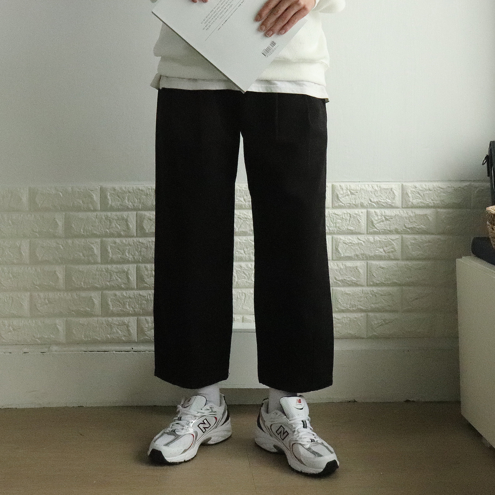 남자와이드팬츠 벌룬팬츠 항아리바지 밴딩 남성면바지 이미지 4